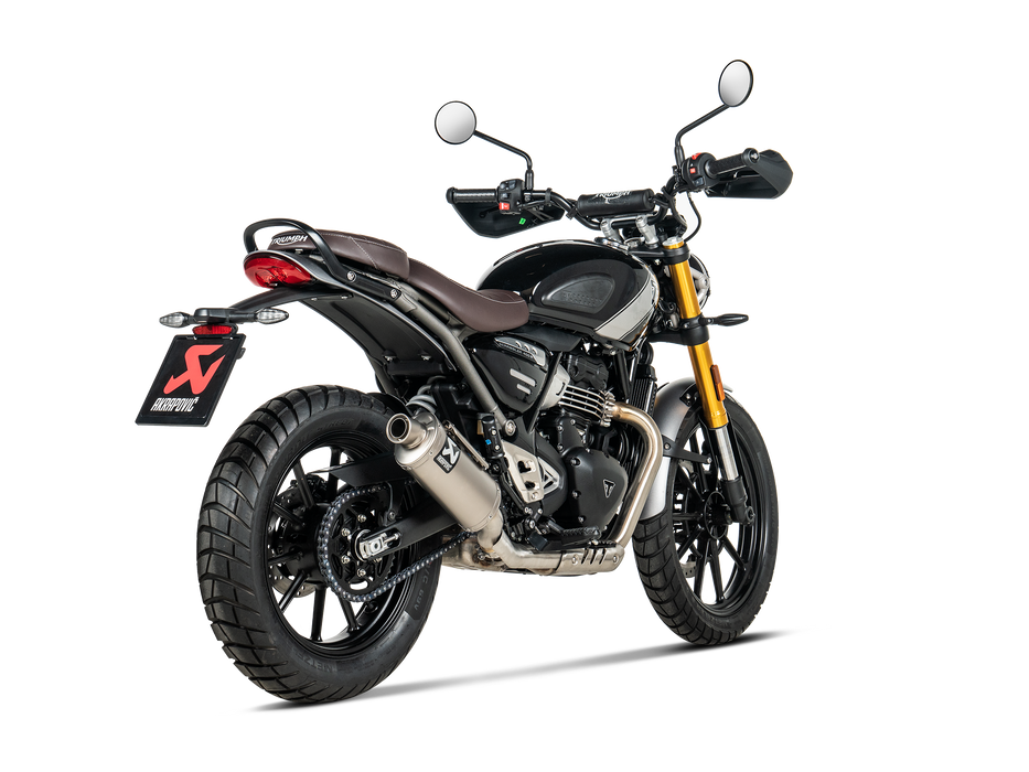 S-T4SO1-HDT | AKRAPOVIC | Slip-On Line (Titanium) | TRIUMPH SPEED 400 / SCRAMBLER 400 X 2023-25