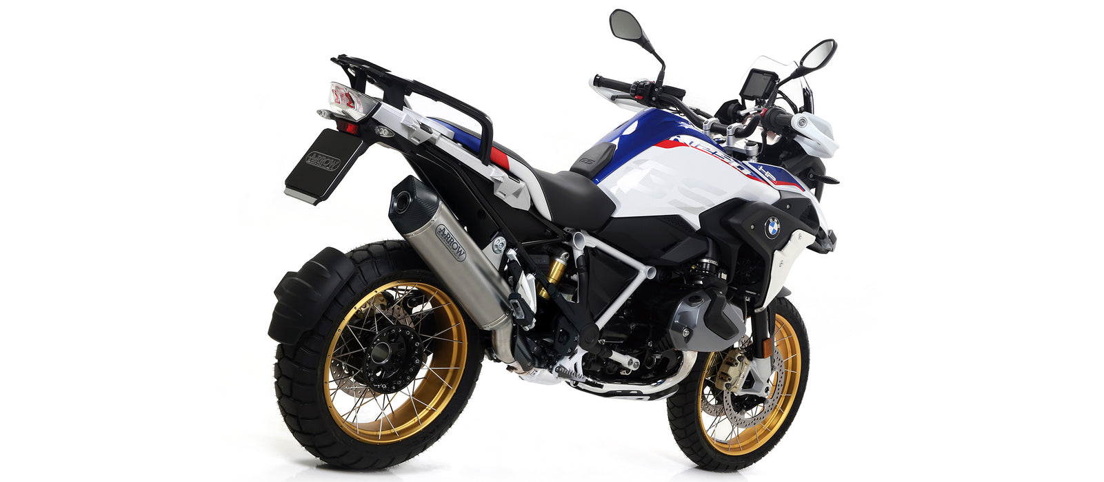 ARROW EXHAUST | BMW R1200/1250 GS/GSA 2013-2024 | Maxi Race-Tech aluminium silencer with carby end cap
