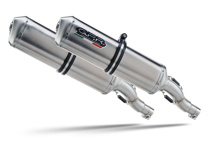 ROY.11.IN.SAT | G.P.R EXHAUST | ROYAL ENFIELD INTERCEPTOR 650 2021-2024, SATINOX, DUAL HOMOLOGATED LEGAL SLIP-ON EXHAUST INCLUDING REMOVABLE DB KILLERS, LINK PIPES AND CATALYSTS