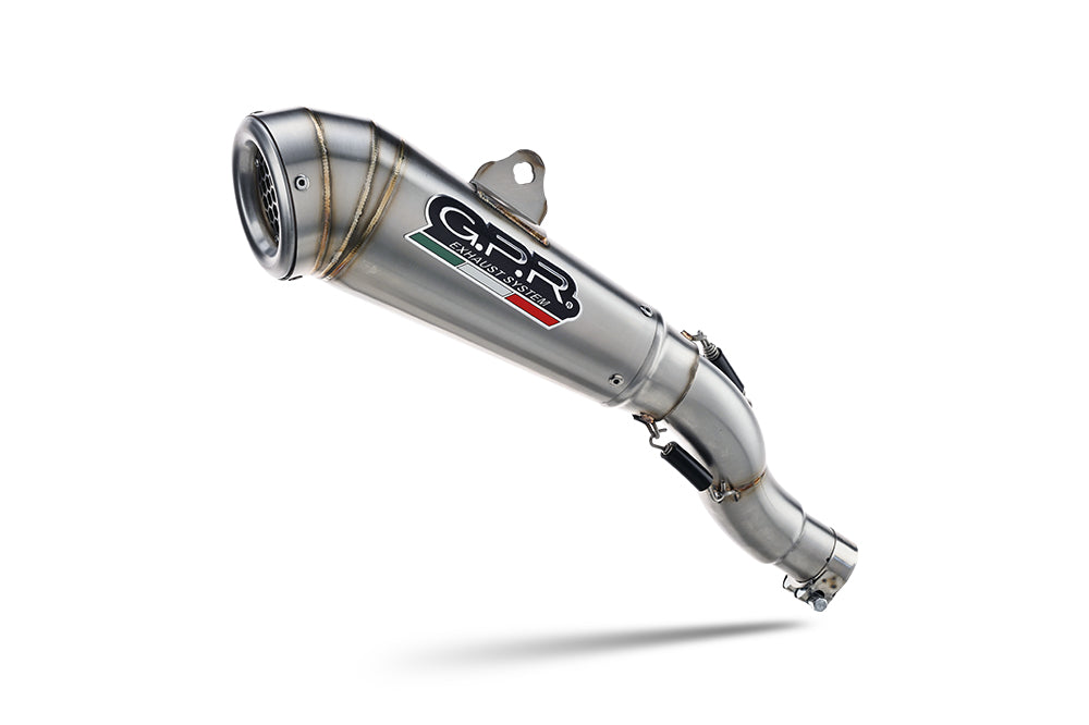 E5.T.101.PCEV | G.P.R EXHAUST | GPR exhaust compatible with Triumph Speed 400 2023-2025, Powercone Evo, Slip-on exhaust including removable db killer and link pipe