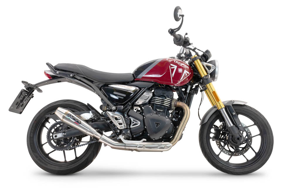 E5.T.101.ULTRA | G.P.R EXHAUST | GPR exhaust compatible with Triumph Speed 400 2023-2025, Ultracone, Slip-on exhaust including removable db killer and link pipe