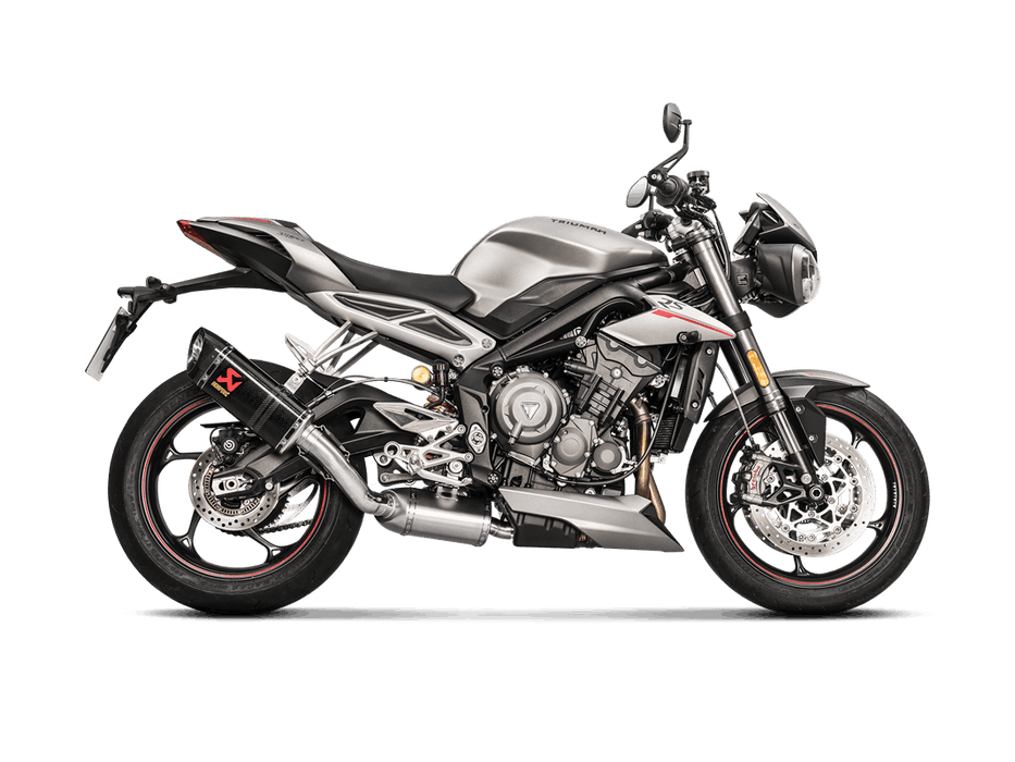 S-T7SO1-HAPC | AKRPOVIC | Triumph Street Triple 765 S / R / RS 2017 -2019 Slip-On Line (Carbon) - Homologated