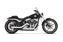 3" Softail Slip-Ons Chrome with Black Straight End Cap - Fitment 1