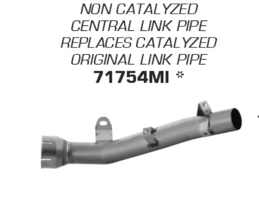 ARROW EXHAUST | Kawasaki ZX-10R / ZX-10RR 2021/2024 | Non catalized mid-pipe
