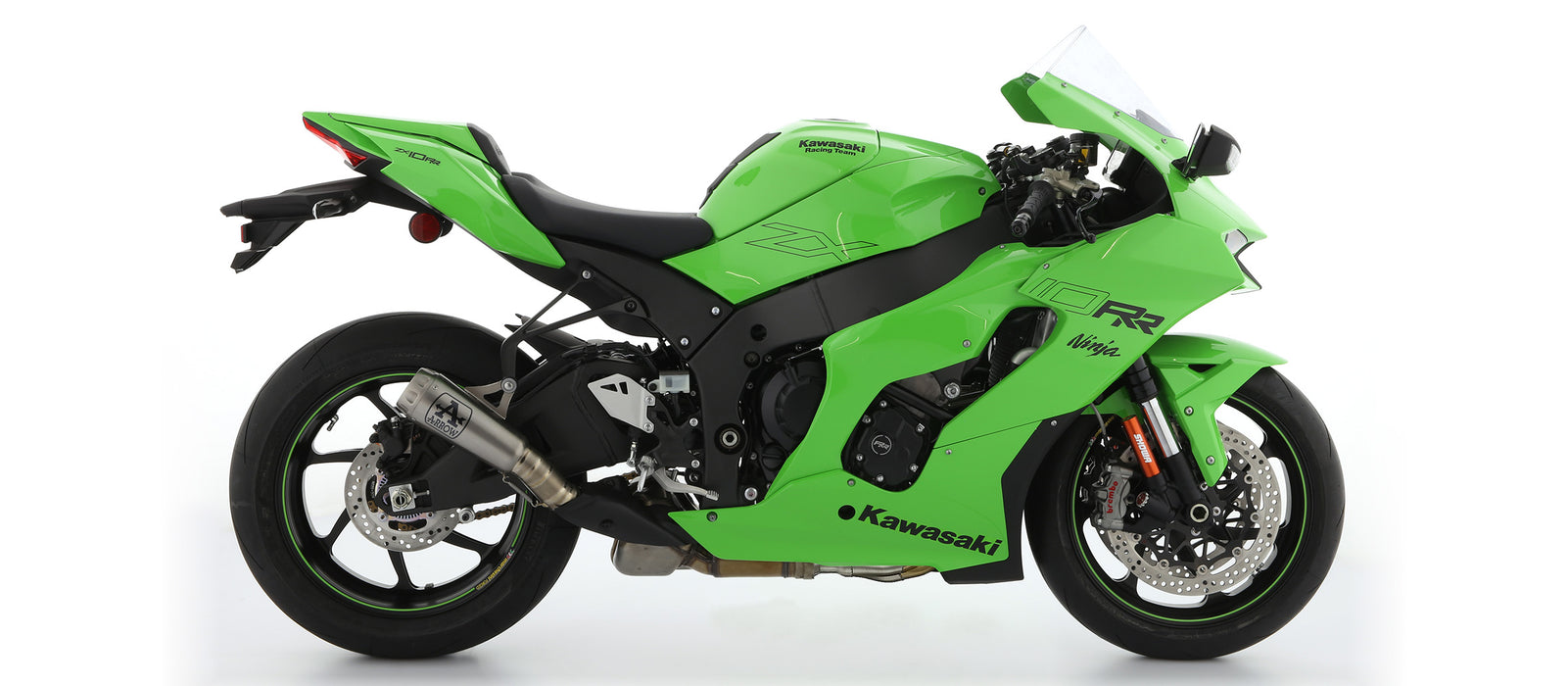 ARROW EXHAUST | Kawasaki ZX-10R / ZX-10RR 2021/2024 | Half system racing - Indy Race titanium silencer + titanium link pipe