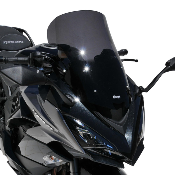 Ermax Windscreen | high protection windshield (50cm ) ermax for z1000 sx (ninja 1000) 2020 -2021 light black -Ermax