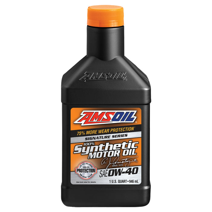 AZFQT-EA | Amsoil | Signature Series 0W-40 Synthetic Motor Oil for Car | MFG::03/23