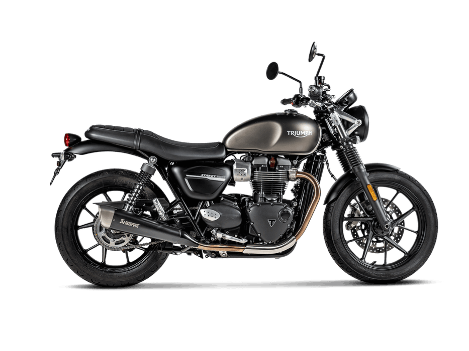 S-T9SO2-HCQTBL| AKRAPOVIC | Triumph Street Twin 2016 -2020 Slip-On Line (Titanium)