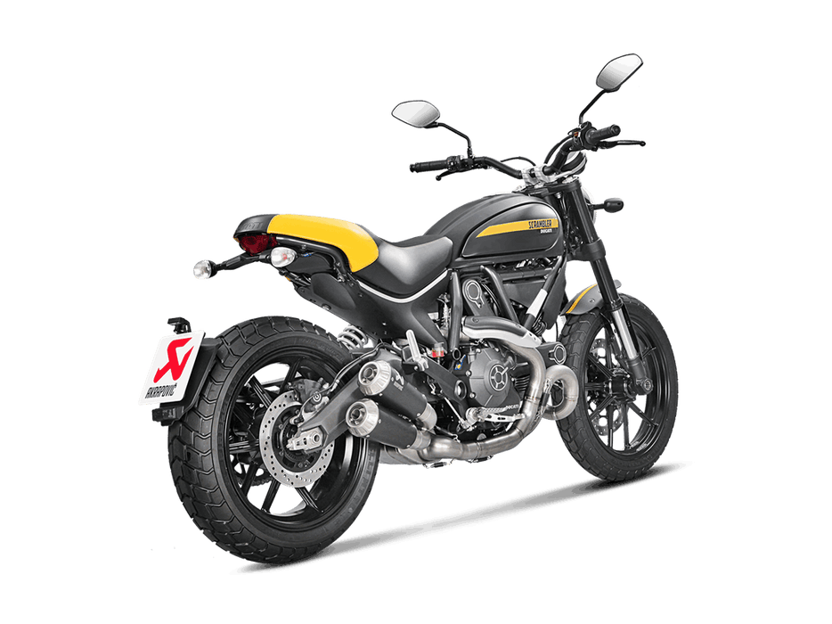 E-D12E5 | AKRAPOVIC | Ducati Scrambler Café Racer 2017 -2020 Optional Header (Titanium)