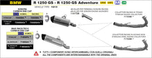 ARROW EXHAUST |  BMW R1200/1250 GS/GSA 2013-2024 | Maxi Race-Tech aluminium silencer with carby end cap