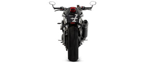 ARROW | TRIUMPH STREET TRIPLE 765 RS 2020-2022 | Catalytic homologated full system with Veloce aluminium "Dark" silencer