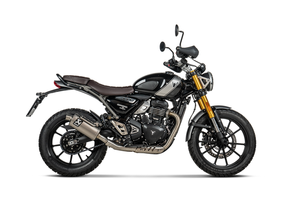 S-T4SO1-HDT | AKRAPOVIC | Slip-On Line (Titanium) | TRIUMPH SPEED 400 / SCRAMBLER 400 X 2023-25