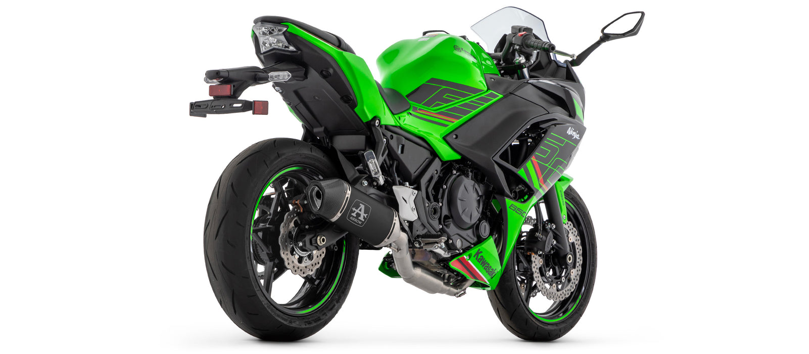 ARROW EXHAUST | Kawasaki NINJA 650 2024 | Full system racing with Veloce aluminium "Dark" silencers