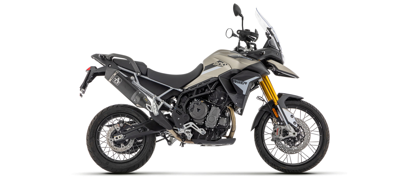 ARROW EXHAUST | TRIUMPH TIGER 850/900 2020-2024 | Veloce aluminium "Dark" silencer for sidebags