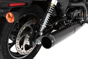 Rinehart Exhaust | Harley Davidson Street 750 / Street Rod Black Slip-on 4.5 inch Slipon