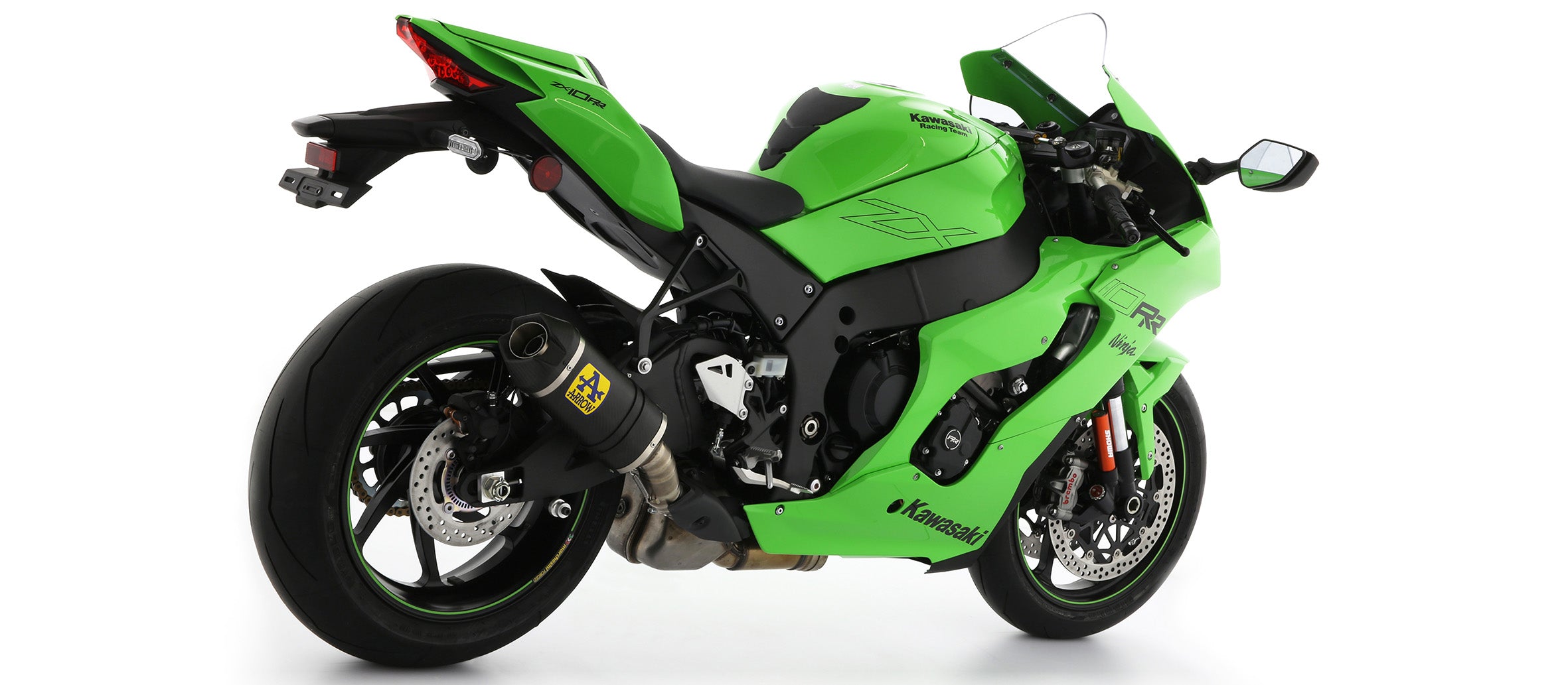 ARROW EXHAUST | Kawasaki ZX-10R / ZX-10RR 2021/2024 | Indy Race Titanium silencer with carby end cap with titanium link pipe