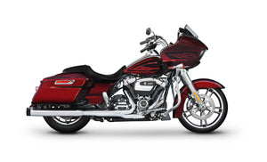 All Touring Models Milwaukee Eight - 4" Slip-On Mufflers Chrome With Black End Caps