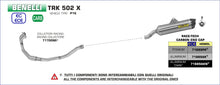 ARROW EXHAUST | for Benelli TRK 502X 2017-20 | Race-Tech aluminium "Dark" silencer with carby end cap