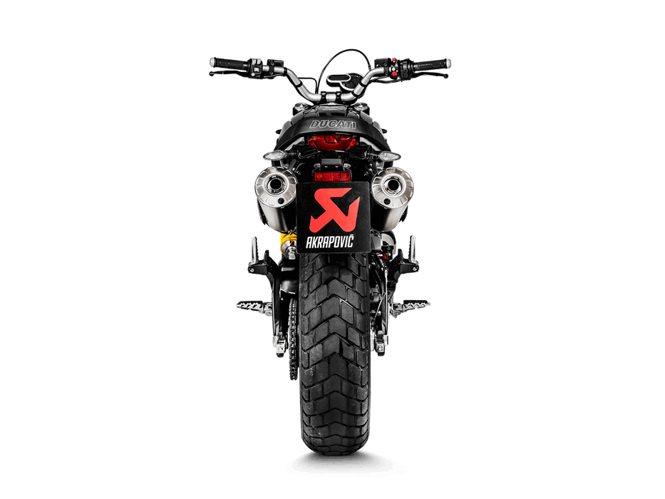 S-D11SO4-HBFGT |AKRAPOVIC | Ducati Scrambler 1100 2018 -2020 Slip-On Line (Titanium)