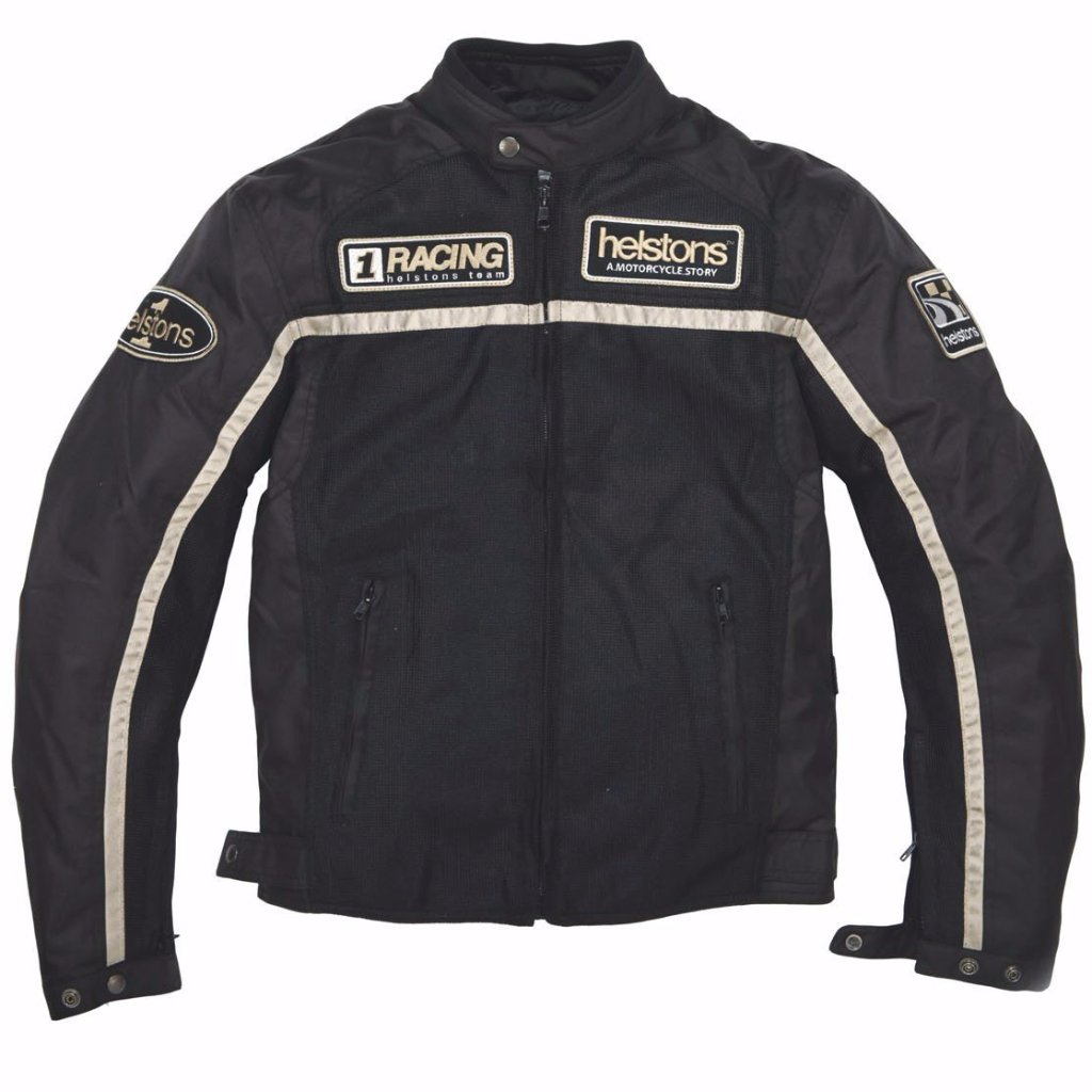Helstons DAYTONA Mesh fabric motorcycle Jacket in BLACK
