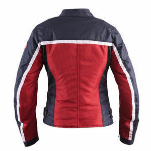 Helstons DAYTONA Women’s Red-Blue Mesh fabric motorcycle jacket