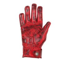 Helstons LIGHTNING Summer Women leather gloves - Red