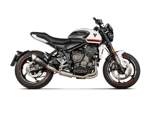 S-T6R1-CQTBL | AKRAPOVIC | Triumph Trident 660 2021-2024 Racing Line Titanium