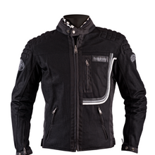 Helstons SONNY Mesh fabric motorcycle Jacket in Black