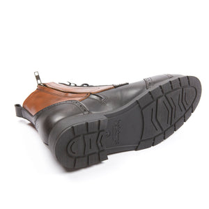 Helstons TRAVEL black-tan motorcycle leather shoes