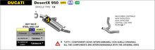 ARROW EXHAUST | DUCATI DESERT X 950 2022-2024 | Indy Race aluminium "Dark" silencer with steel end cap