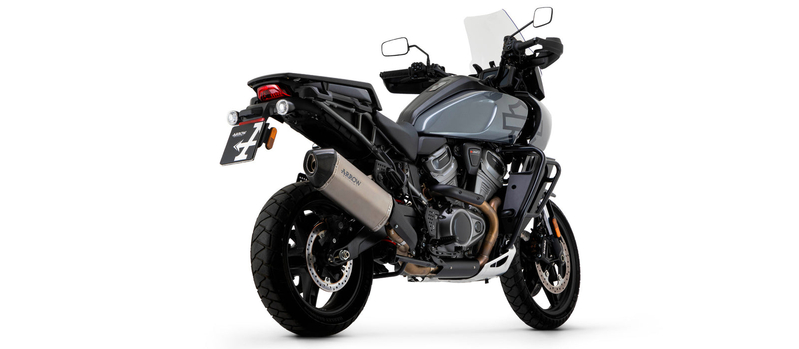 ARROW EXHAUST | HARLEY-DAVIDSON PAN AMERICA 1250 2020-2024 | Sonora titanium silencer with carby end cap