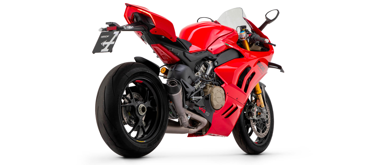ARROW EXHAUST | DUCATI STREETFIGHTER V4 / PANIGALE V4  2020-24 | Titanium Works silencers (right and left) with titanium link pipies