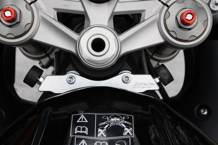 GSG-MOTOTECHNIK | Steering stop CNC-milled adjustable reduces the steering stop | Triumph Daytona 675/R 2013-2018
 | 26-148-LKS-SH-T215